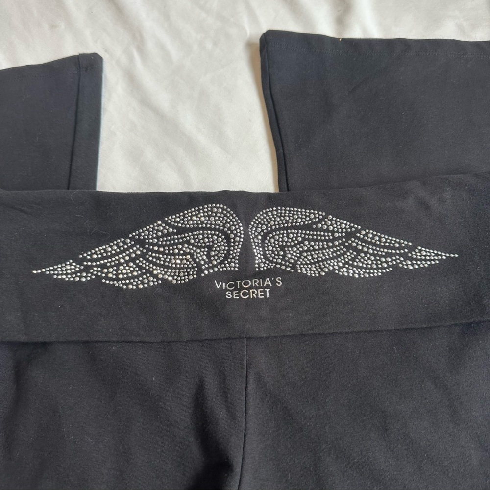 Y2K Victoria's Secret Bling foldover Waist Flare Yoga Pants